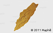 Physical 3D Map of Chipindo, single color outside
