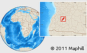 Shaded Relief Location Map of Chipindo