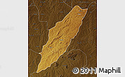 Physical Map of Chipindo, darken