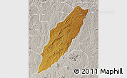Physical Map of Chipindo, lighten, semi-desaturated