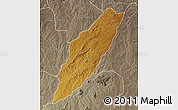 Physical Map of Chipindo, semi-desaturated