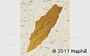 Physical Map of Chipindo, shaded relief outside