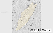 Shaded Relief Map of Chipindo, desaturated