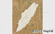 Shaded Relief Map of Chipindo, satellite outside