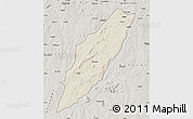 Shaded Relief Map of Chipindo, semi-desaturated