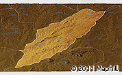 Physical Panoramic Map of Chipindo, darken
