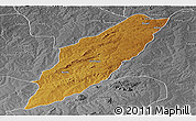 Physical Panoramic Map of Chipindo, desaturated