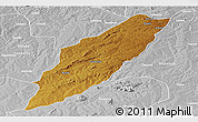 Physical Panoramic Map of Chipindo, lighten, desaturated