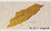 Physical Panoramic Map of Chipindo, lighten