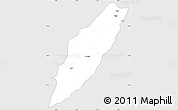 Silver Style Simple Map of Chipindo, single color outside
