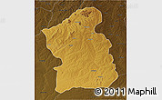 Physical 3D Map of Jamba, darken