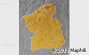 Physical 3D Map of Jamba, desaturated