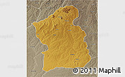 Physical 3D Map of Jamba, semi-desaturated