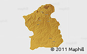 Physical 3D Map of Jamba, single color outside