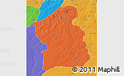 Political 3D Map of Jamba