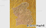 Satellite 3D Map of Jamba, physical outside