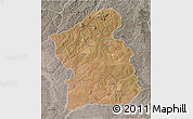 Satellite 3D Map of Jamba, semi-desaturated