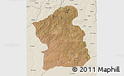 Satellite 3D Map of Jamba, shaded relief outside