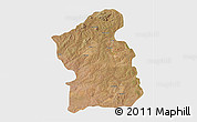 Satellite 3D Map of Jamba, single color outside
