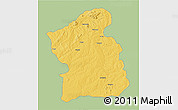 Savanna Style 3D Map of Jamba, single color outside