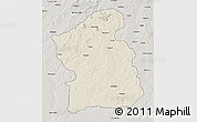 Shaded Relief 3D Map of Jamba, semi-desaturated