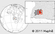 Blank Location Map of Jamba, highlighted country, highlighted parent region