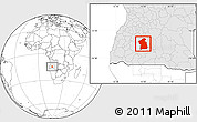 Blank Location Map of Jamba, highlighted country