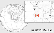 Blank Location Map of Jamba, highlighted parent region, within the entire country