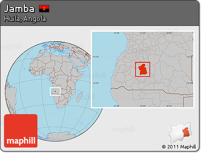 Gray Location Map of Jamba