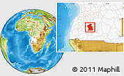 Physical Location Map of Jamba, highlighted country