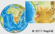 Physical Location Map of Jamba, highlighted parent region, within the entire country