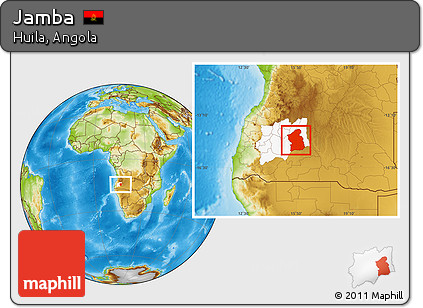 Physical Location Map of Jamba, highlighted parent region