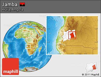 Physical Location Map of Jamba, highlighted parent region