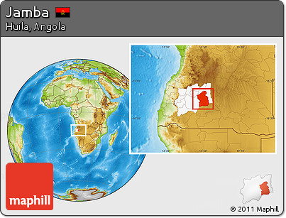 Physical Location Map of Jamba, highlighted parent region