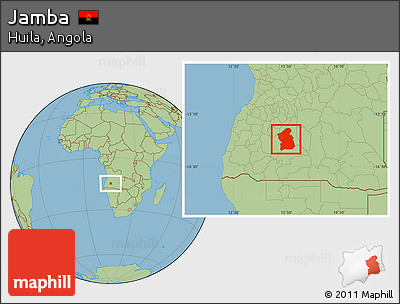 Savanna Style Location Map of Jamba