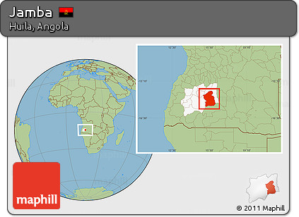 Savanna Style Location Map of Jamba, highlighted parent region
