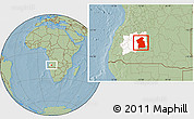Savanna Style Location Map of Jamba, highlighted parent region, hill shading