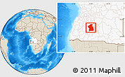 Shaded Relief Location Map of Jamba, highlighted country