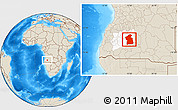 Shaded Relief Location Map of Jamba, highlighted parent region