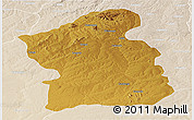 Physical Panoramic Map of Jamba, lighten