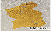 Physical Panoramic Map of Jamba, lighten, semi-desaturated