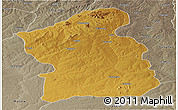 Physical Panoramic Map of Jamba, semi-desaturated
