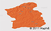 Political Panoramic Map of Jamba, cropped outside