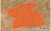 Political Panoramic Map of Jamba, satellite outside