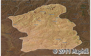 Satellite Panoramic Map of Jamba, darken