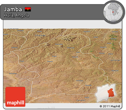 Satellite Panoramic Map of Jamba