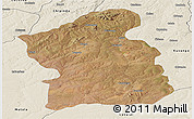 Satellite Panoramic Map of Jamba, shaded relief outside