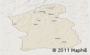 Shaded Relief Panoramic Map of Jamba, lighten
