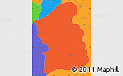 Political Simple Map of Jamba
