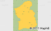 Savanna Style Simple Map of Jamba, single color outside